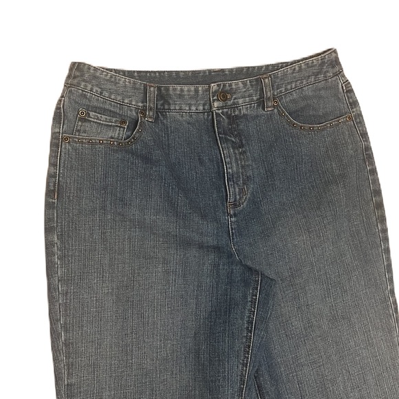 Talbots, 98% Cotton, 5-Pocket, Denim, Stretch Cropped Jeans, Size 12 - Picture 3 of 10